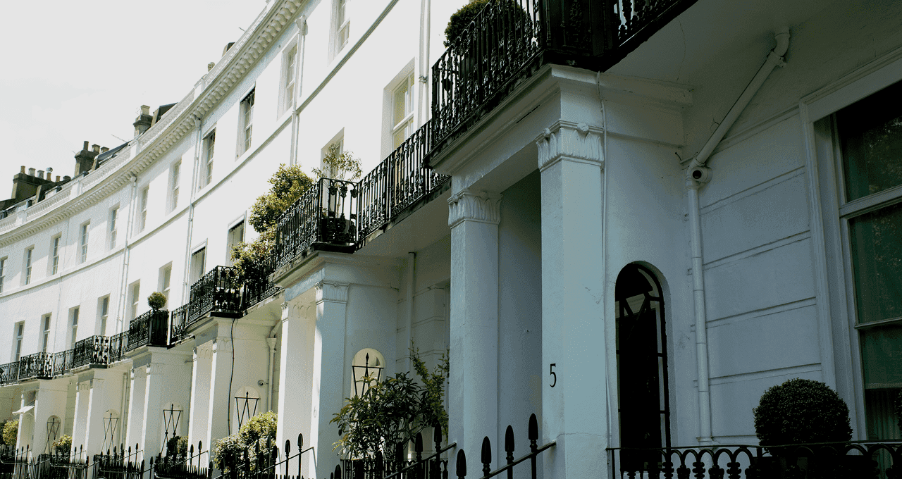 Elegant London townhouse representing exclusive and personalised property services.